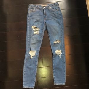 Topshop Moto Leigh topped skinny jeans